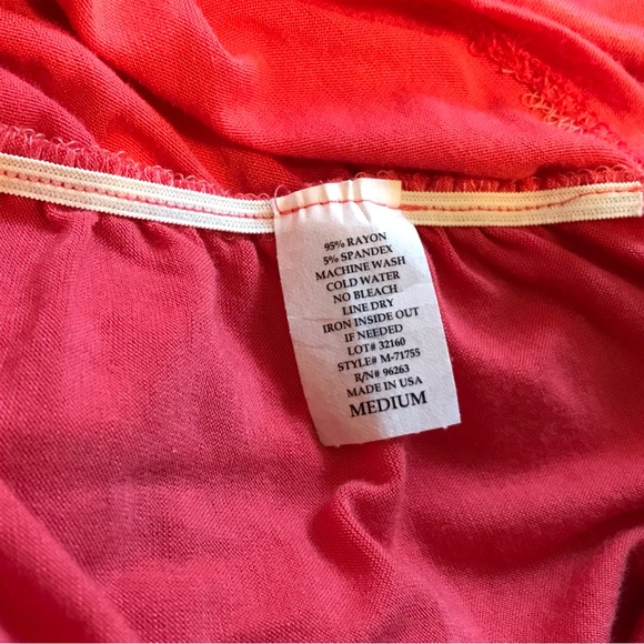 TIFFANY & GREY CORAL FITTED SLOUCH LONG SLEEVE LIGHTWEIGHT TOP SIZE MED - Picture 10 of 10